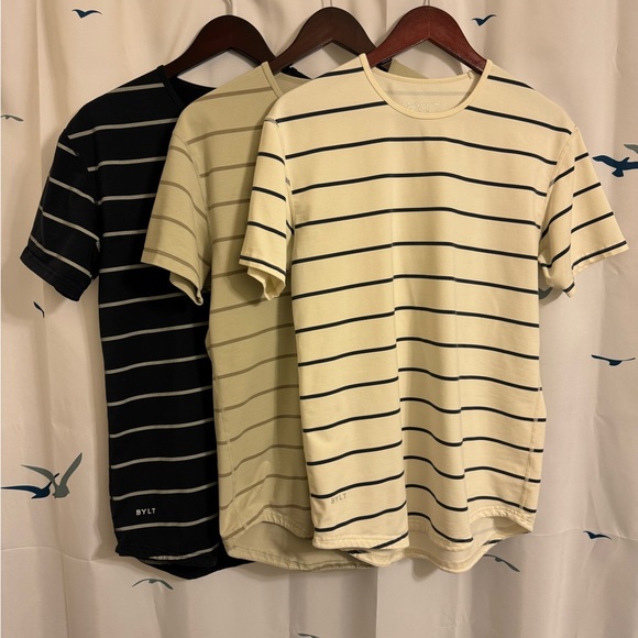 BYLT Basics Shirts Bylt Basics Drop Cut Striped Ts Size Medium